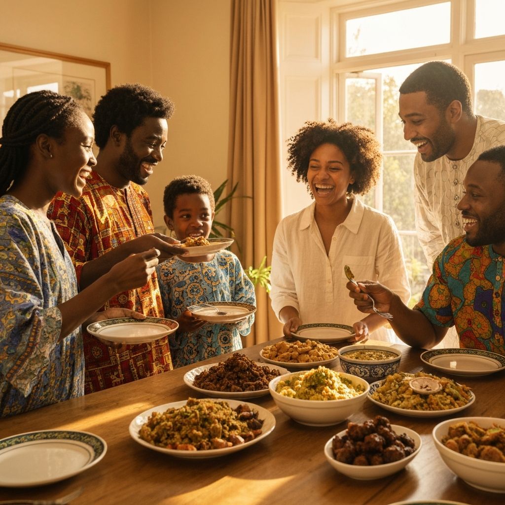 Africa community enjoying ghee